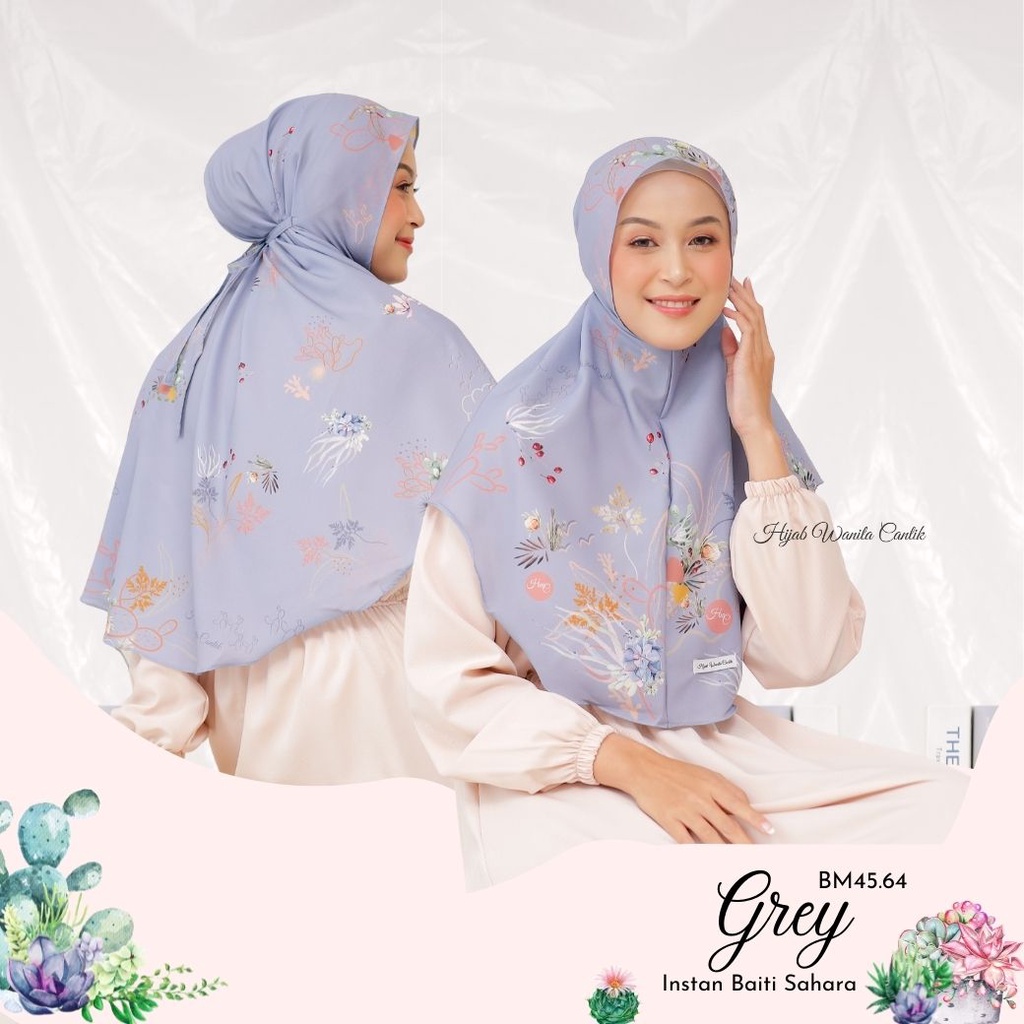 Hijabwanitacantik - Instan Baiti Sahara | Hijab Instan | Jilbab Instan-Grey