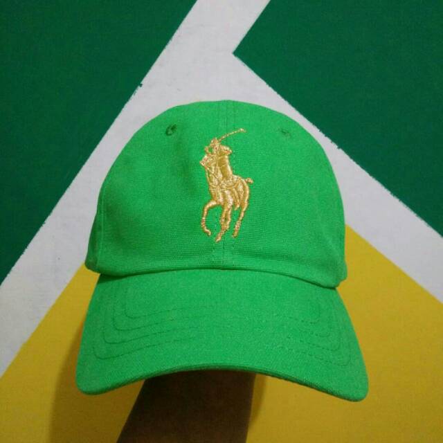 CAP POLO RALPH LAUREN
LOGO BESAR GOLD (HIJAU)