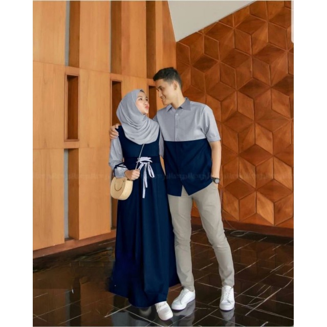 Model Terbaru/Couple Kevin Bahan Moscrepe/Couple Kondangan/Couple Muslim/Couple Pasangan/Couple Pasa
