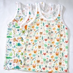 Kaos Dalam Bayi Singlet Motif Full Print Unisex