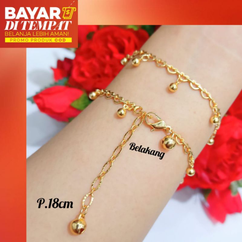 Gelang Tangan Dewasa Rantai Love Jurai bola-bola imut Anti Karat