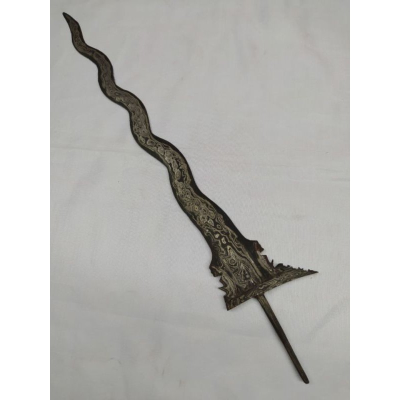Keris Antik Luk 13 Ombyang jimbe Sepuh Pamor Udan Mas Tangguh Kamardikan
