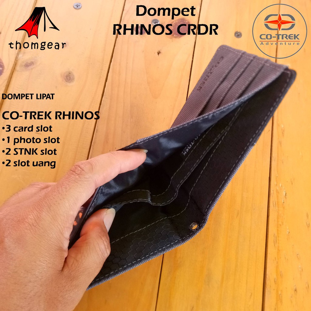Thomgear Dompet Lipat Co-Trek Adventure Bahan Cordura Rhinos Dompet Outdoor Pria Fashion Terbaru