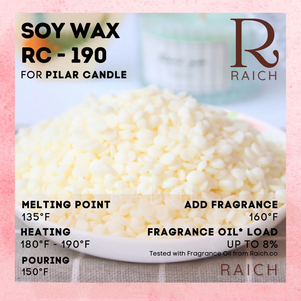 1 KG SOY WAX - CONTAINER &amp; PILLAR Soy Wax 100% Pure Natural Scented Candle Bahan Baku Lilin Kedelai  Aromaterapi Import Eco Friendly