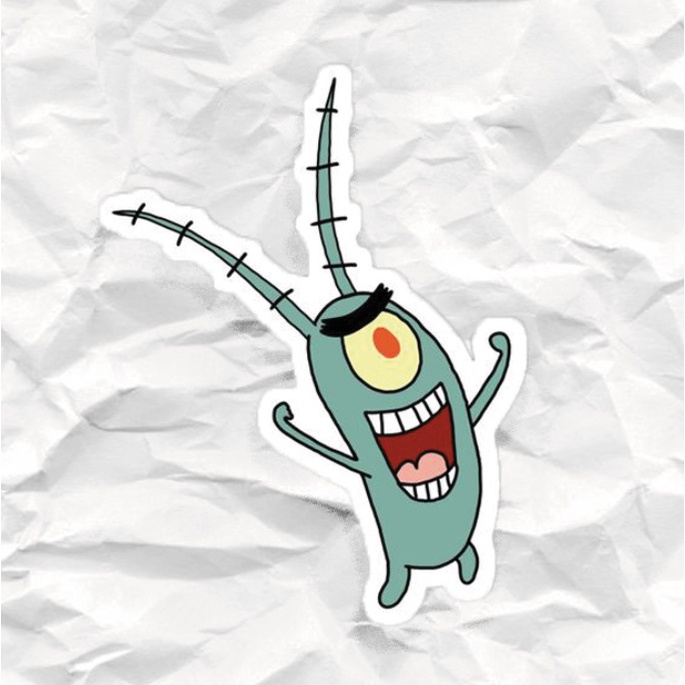 

Sticker Plankton Chumbucket | Stiker Plankton Spongebob