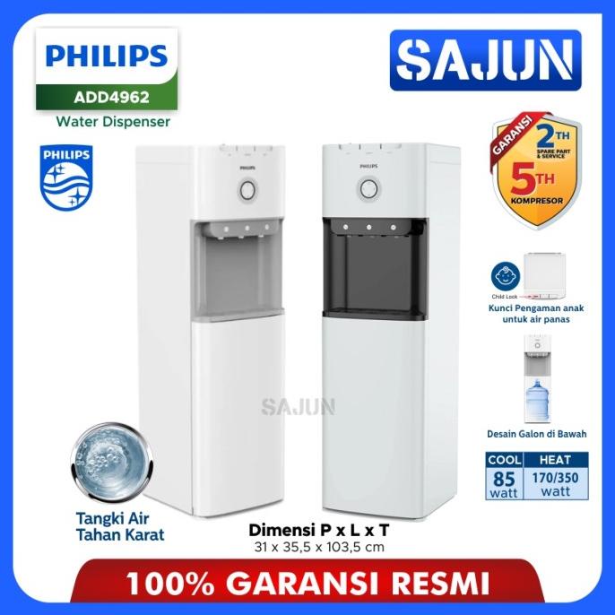 Dispenser Air Philips ADD4962 Water Dispenser Galon Bawah Compressor