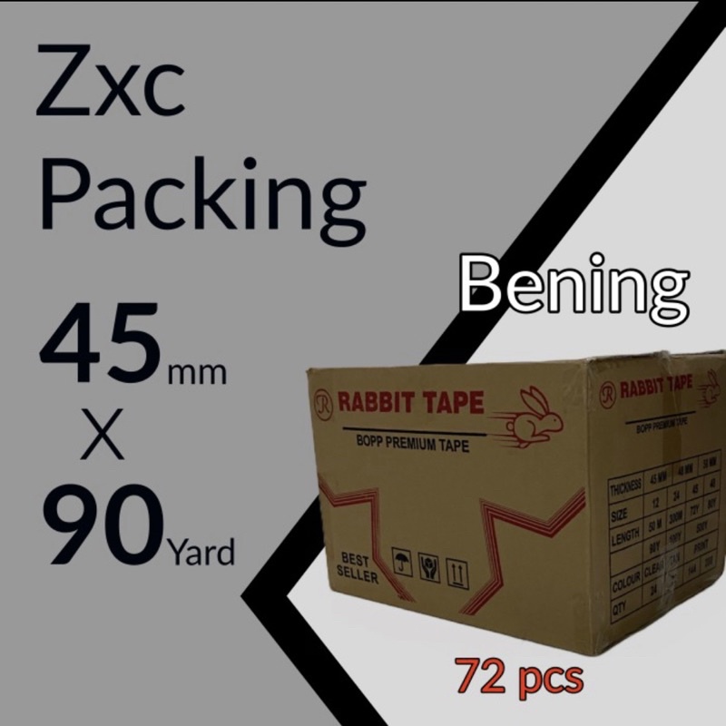 

ZXC Lakban 45mm x 90 Yard Bening 2 INCH 1 Dus 45 mm isi 72 pcs