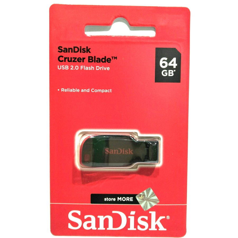 Flashdisk Sandisk Cruzer Blade 64GB Flashdsik 64GB Garansi Resmi 5 THN