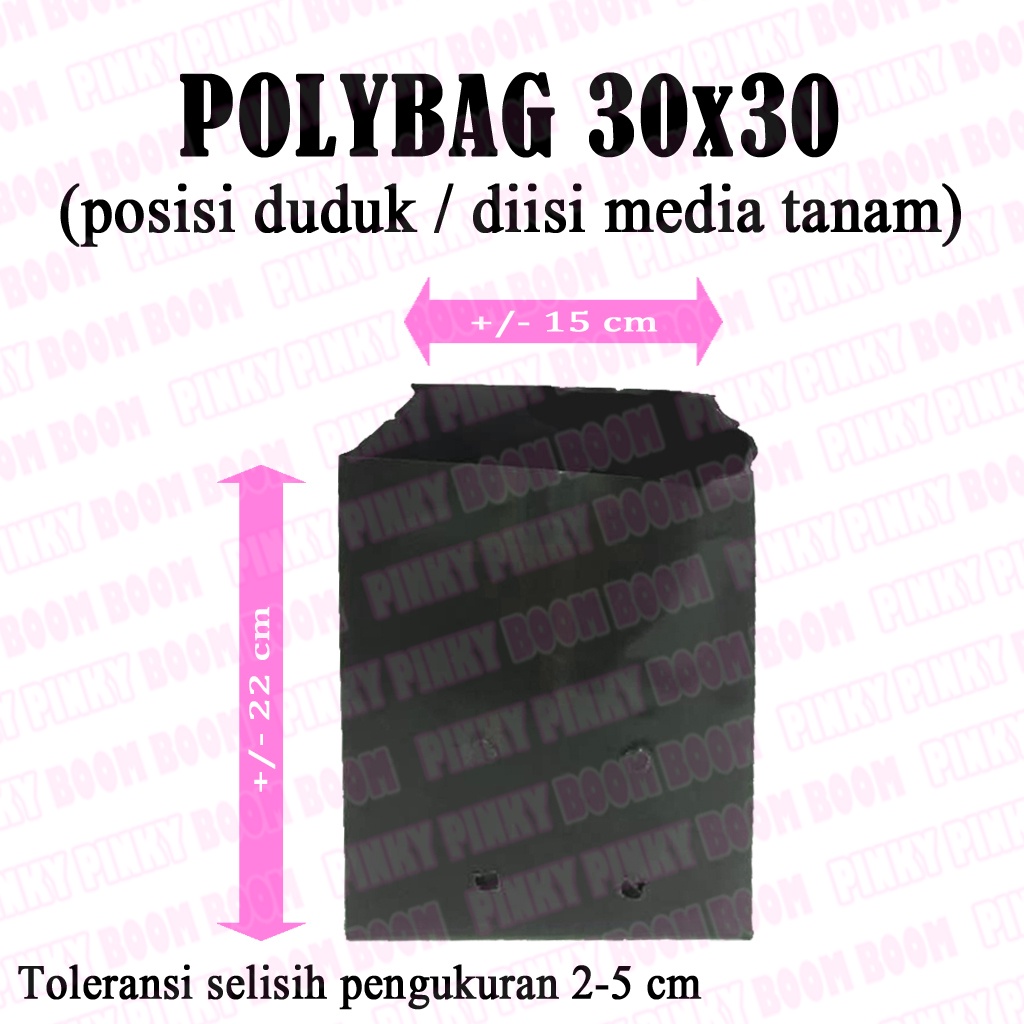 1pc Polybag L 30x30 Polybag Lipat / Polibag / Polibeg / Polibek / Kantong Tanaman 30 x 30