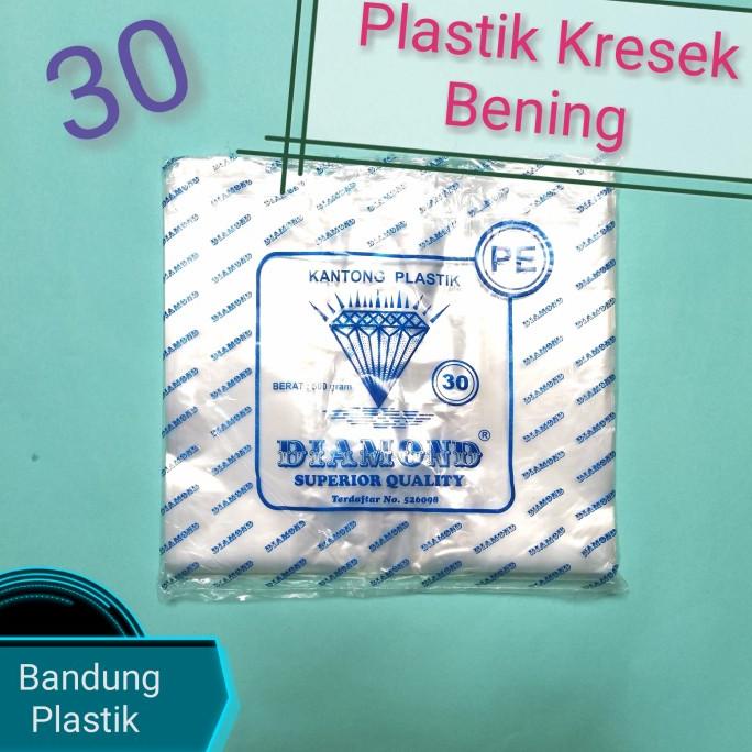 

cusss order] kantong plastik Kresek PE bening diamond Ukuran 30 plastic bag