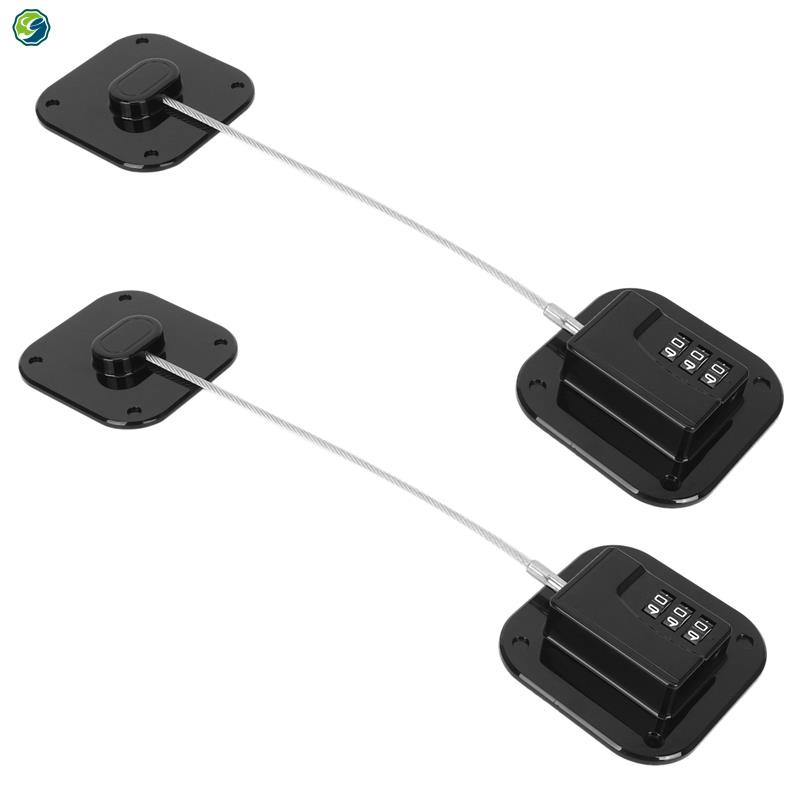 Jual Refrigerator Lock,Child Safety Locks for Freezer Door 2 Pack(Black