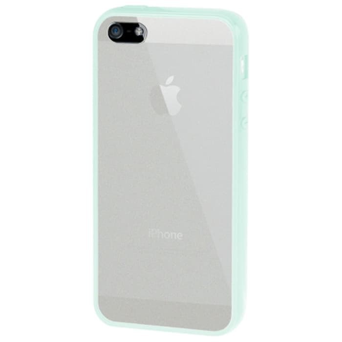 SS3406 - TRANSLUCENT FROSTED TPU BUMPER CASE IPHONE 5 - 5S - SE GREEN