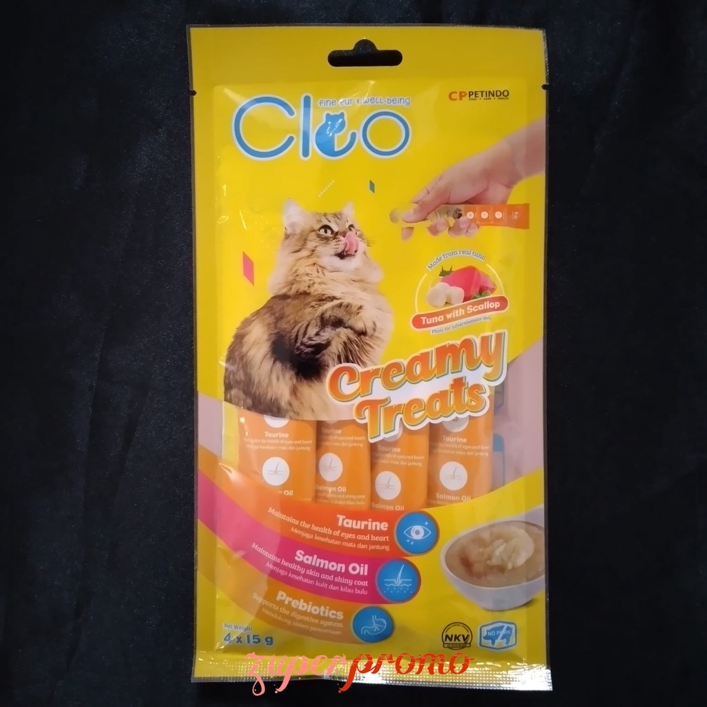 Cleo Creamy Treats 4x15gr / Snack Creamy Cleo / Snack Liquid