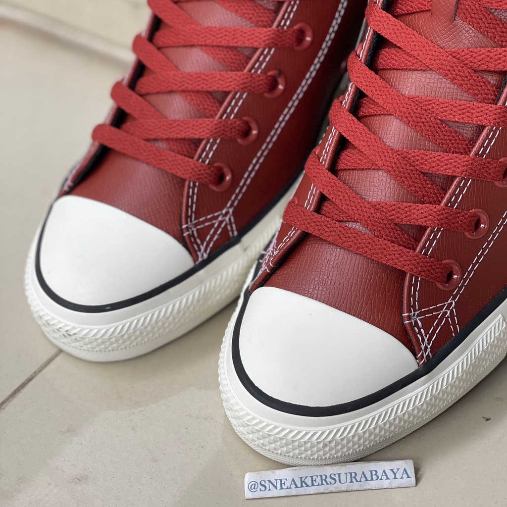 Converse CTAS HI Leather Embossed  Dark Terracotta