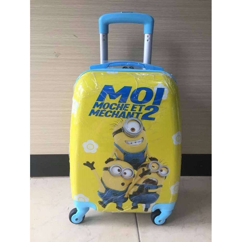 "Tas Koper Travel Anak Fiber Minion Moi 4Roda"