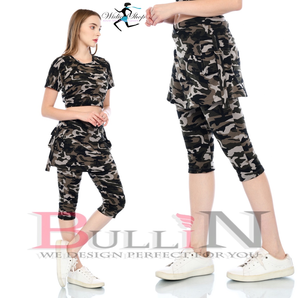 Celana rok kantong army pendek standar dan jumbo / Celana senam yoga / Celana senam wanita