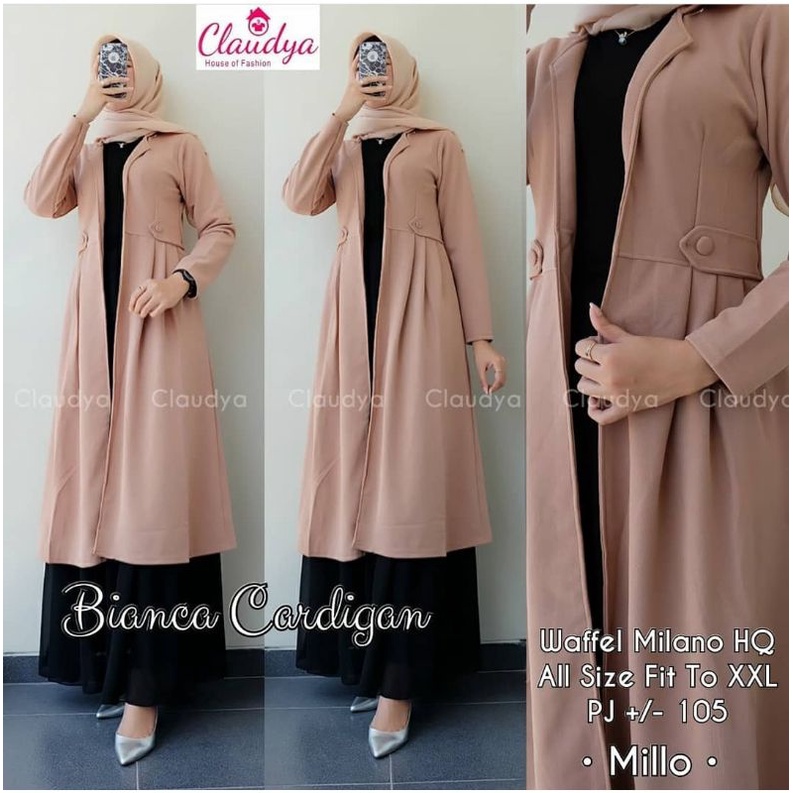 AM - Bianca Cardigan Blazer Wanita Korea Outer / Vika Cardy Long Cardigan Panjang Wanita