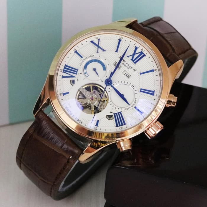 JAM PATEK PHILIPPE AUTOMATIC CHRONO ACTIVE ROMAWI RING ROSEGOLD (ADA 2