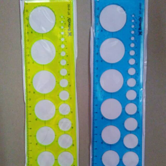 

Penggaris bolong bulat butterfly