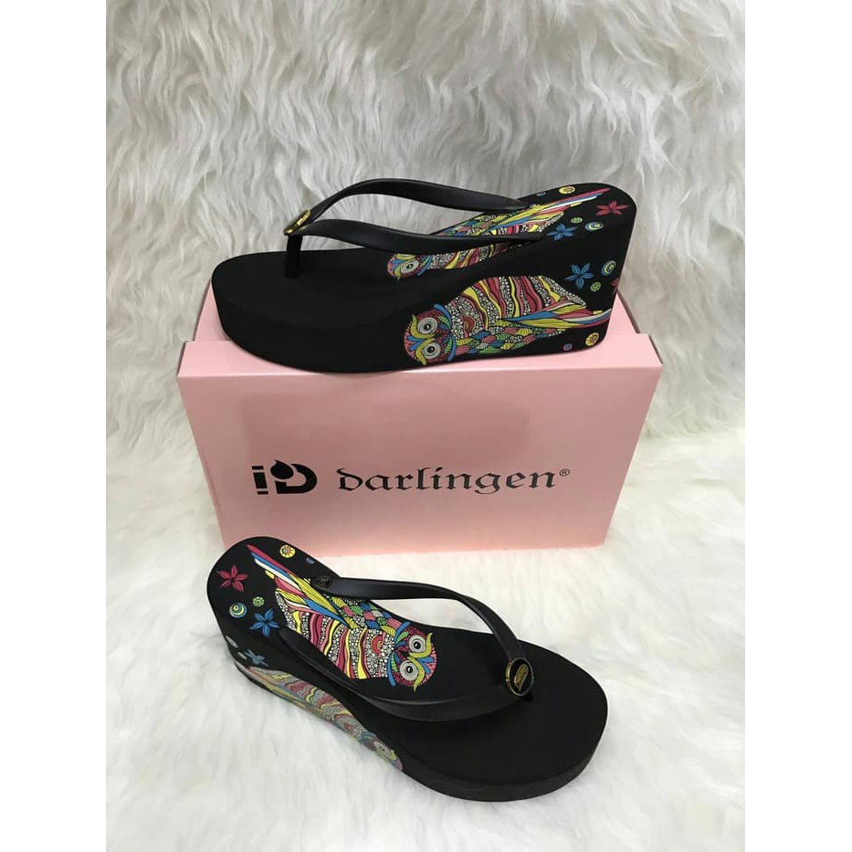sandal darlingen owl black hitam