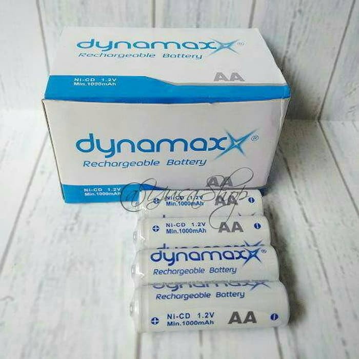 Charger Baterai Maxday 612 Alat Cas Baterai AA AAA 9V + Batre AA Dynamax 4pcs