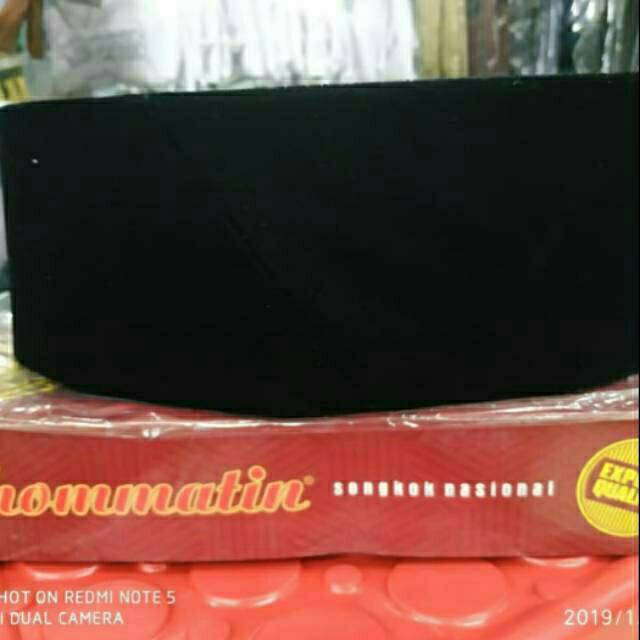 SONGKOK POLOS HITAM BLUDRU HALUS