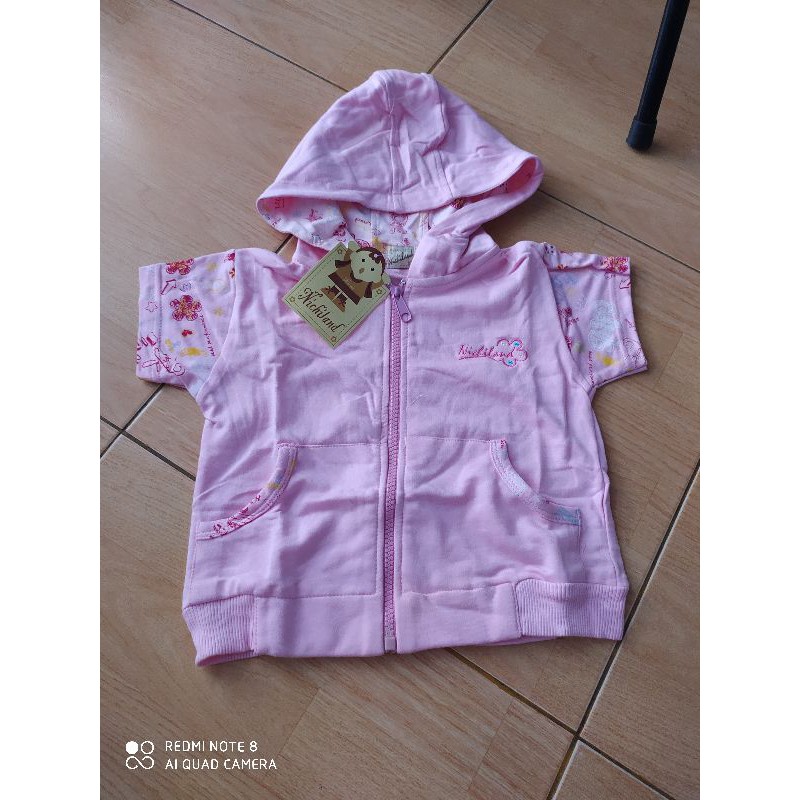 Baju sleting bertopi 2-3 Tahun