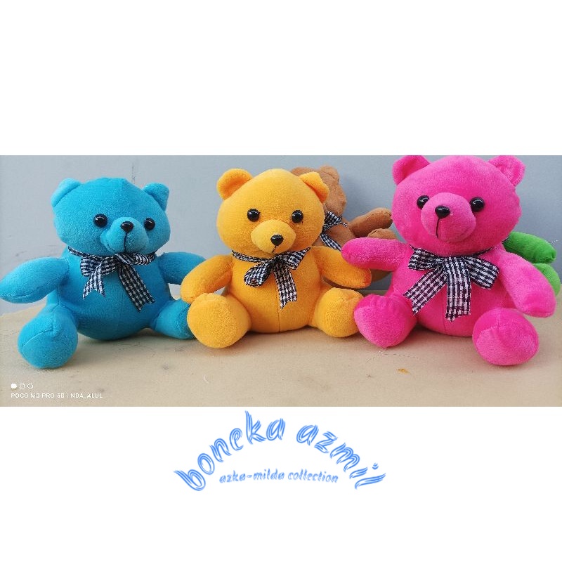 Boneka beruang warna warni size m