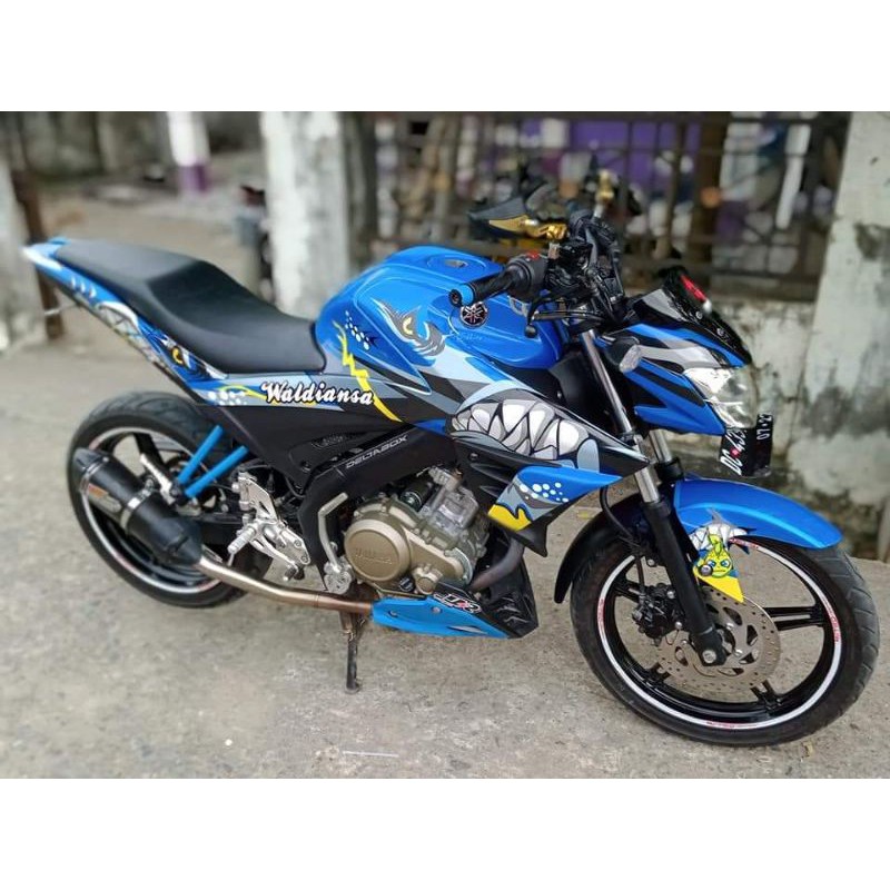 Decal stiker Yamaha All New Vixion R motif shark keren