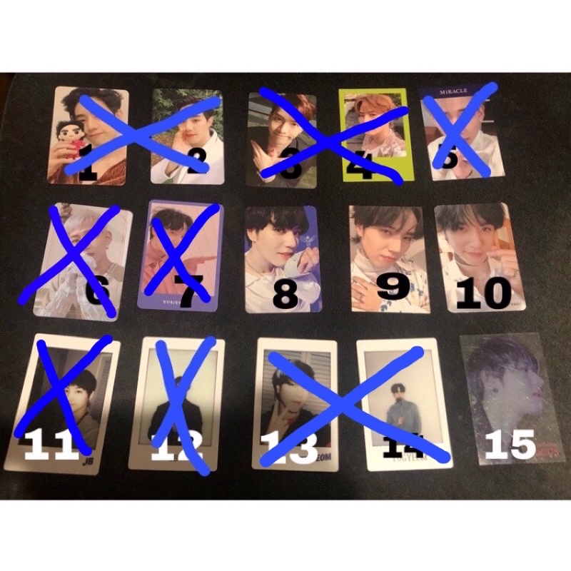 PHOTOCARD PC GOT7 jackson, mark, JB, yugyeom, bambam