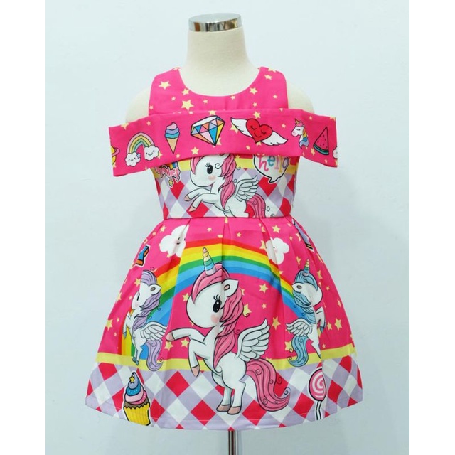 DRESS  UNICORN ANAK