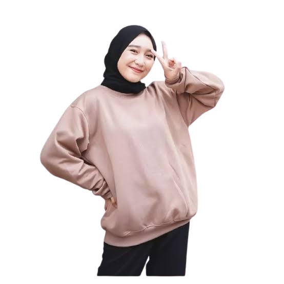 Basic Sweater Polos - Sweater Oblong Wanita