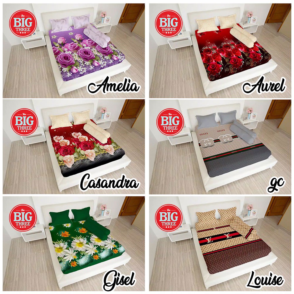 Sprei 180x200 / 160x200 Lady Rose Gisel Amelia Aurell Casandra A B C D E - LadyRose King Queen SP