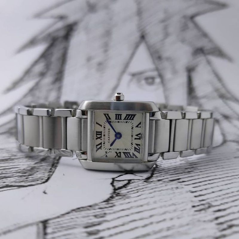Jam Tangan Cartier Tank Francaise Dual Hands Grade 1:1