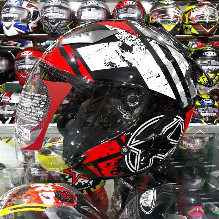 Helm KYT Galaxy Motif #5 Black / Red