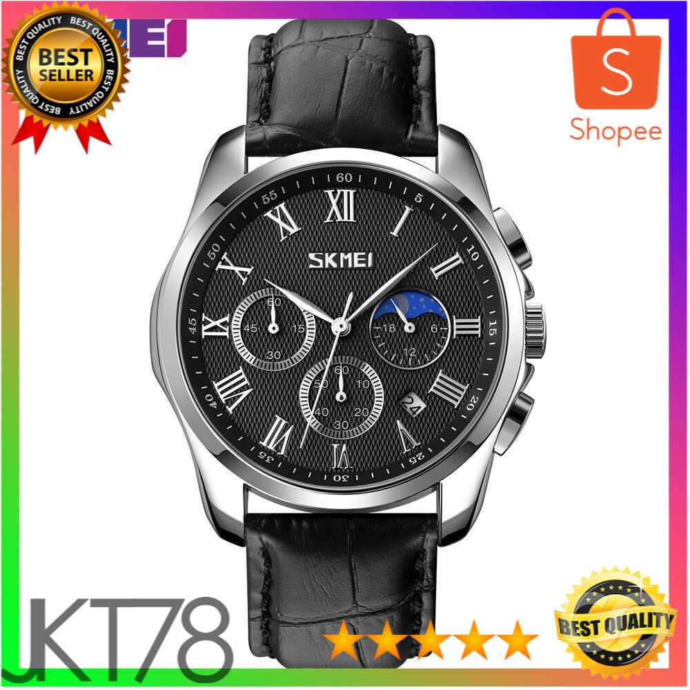 SKMEI Jam Tangan Analog Pria Strap Kulit - 9260
