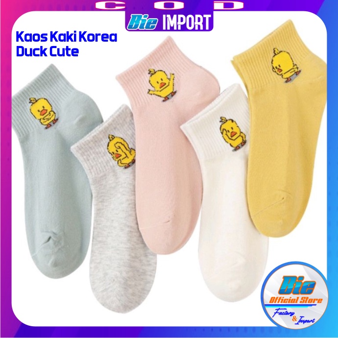 Kaos Kaki Korea Wanita Motif Duck Cute Impor Best Seller