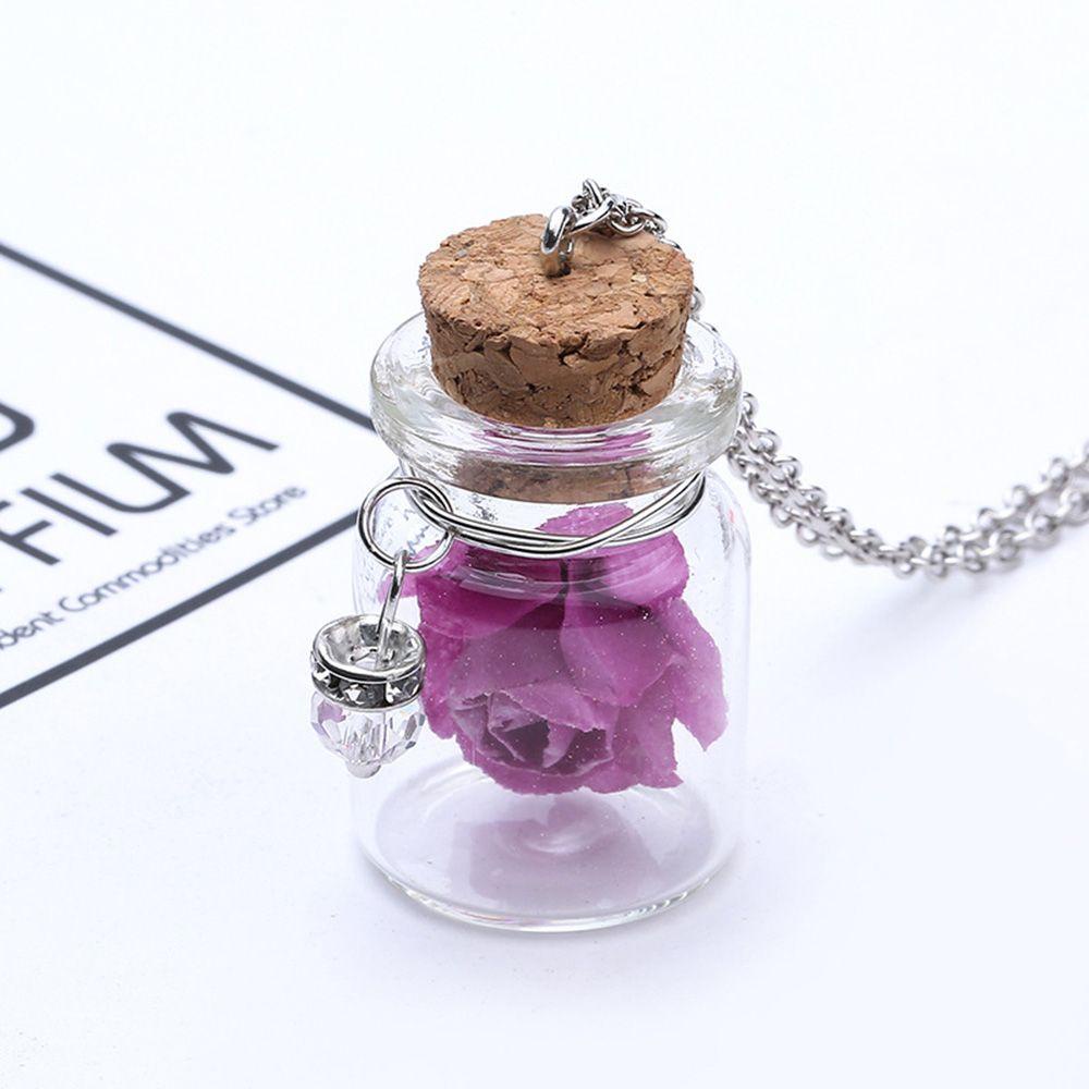 Kalung Rantai Panjang Dengan Liontin Botol Drift Untuk Wanita