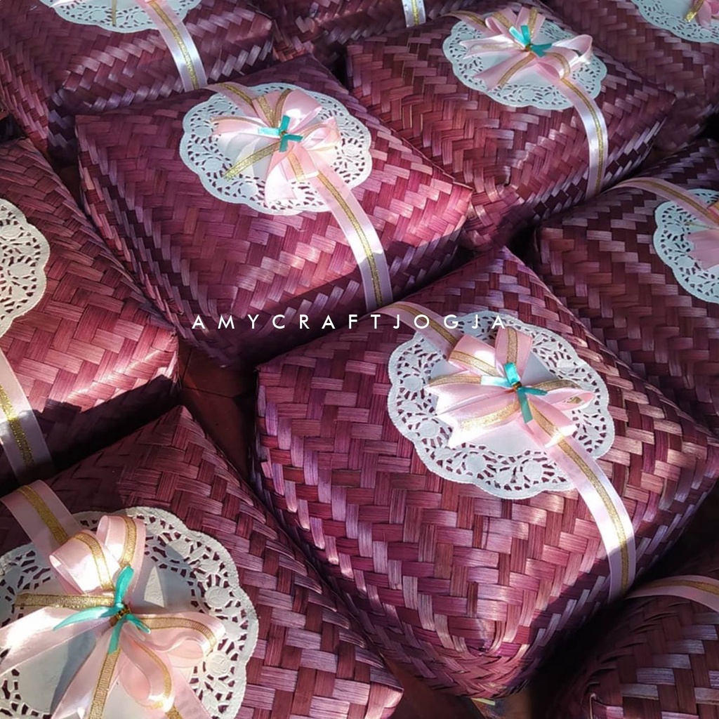 Besek 20 x 20 cm / Besek Bambu Per Pasang Murah / Pipiti Bambu / Wakul Bambu / Besek Asli Jogja