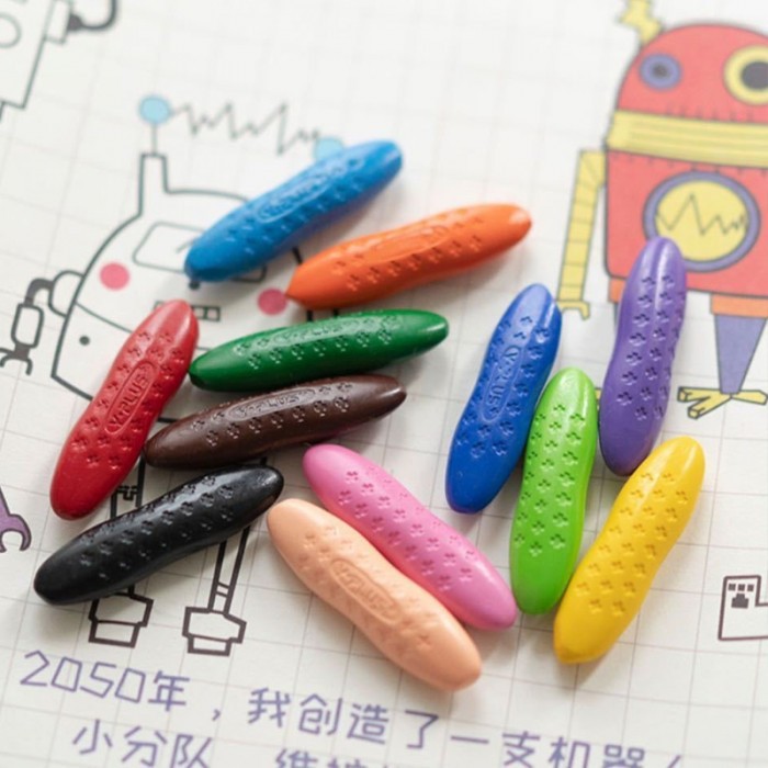 

RB Magical Crayon 12 pcs 24 pcs Crayons Set Bayi Anak Peanut Yplus UK Mudah Dihapus Tidak Kotor