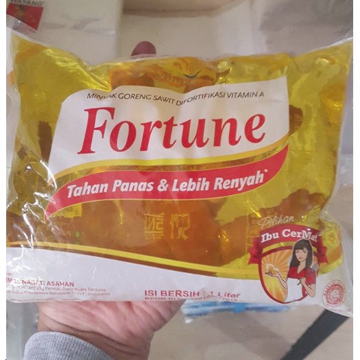 MINYAK GORENG FORTUNE PILLOW PACK // FORTUNE BANTAL 1 LITER