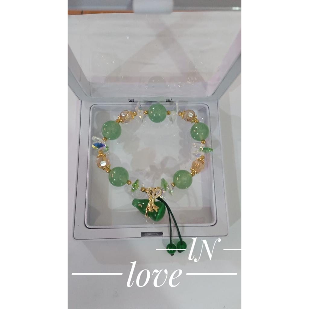 Gelang Batu Giok Hijau