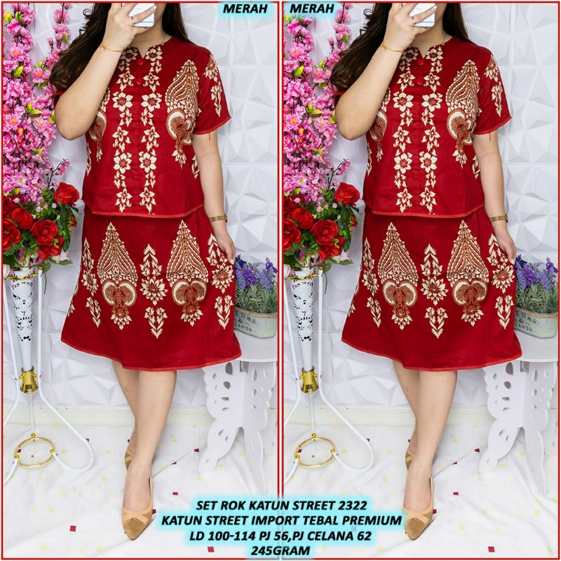 set rok katun/set natal wanita/set gereja premiumV2322