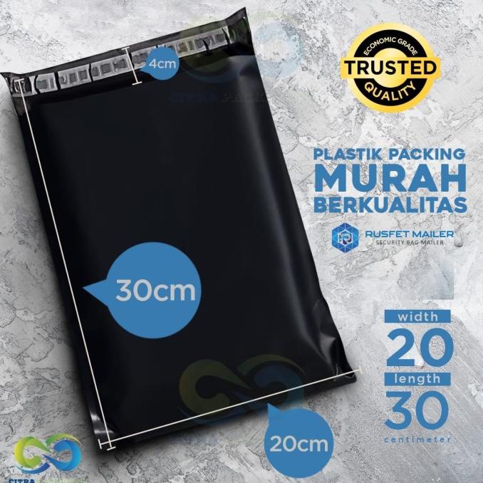 

PLASTIK PACKING AMPLOP POLYMAILER 20 cm X 30 cm ISI 100 PCS! MURAH! - Hitam bisa cod
