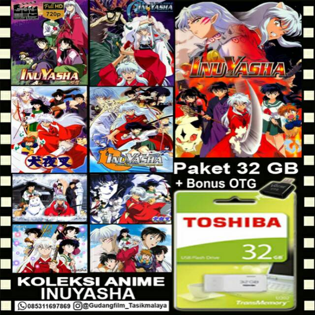 FLASHDISK TOSHIBA 32GB + FILM ANIME INUYASHA + OTG