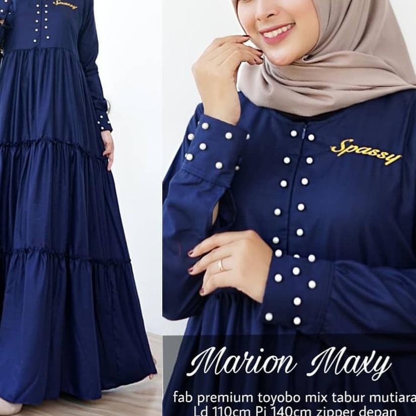 ➪ [ ] Marion Maxy | Gamis Remaja Muslim Wanita | Gaun Pesta Mutiara ☋