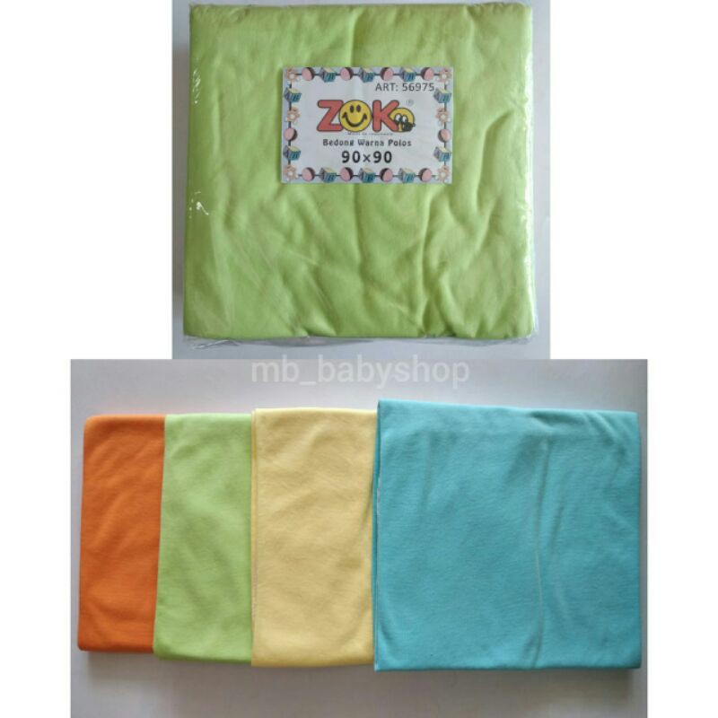 bedong warna polos zoko isi 6 & 3 pcs