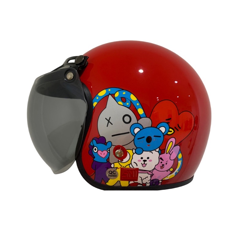 SNI - HELM ANAK UNISEX KARAKTER BT 21 MERAH