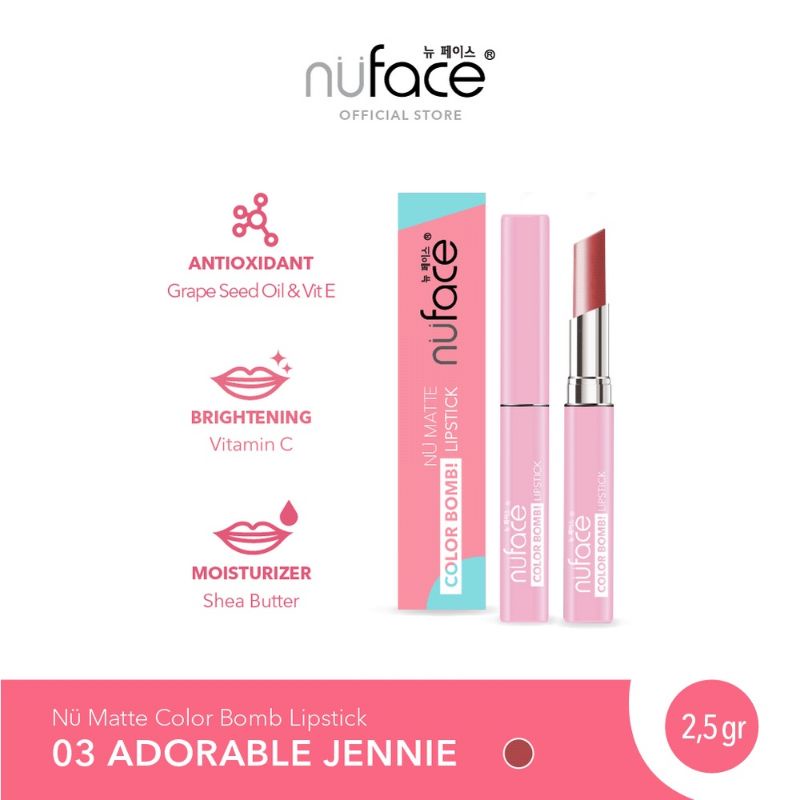 Nuface Lipstick Matte/Nuface NU Matte Color Bomb Lipstick