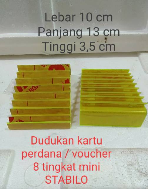 Dudukan kartu perdana 8 tingkat mini stabilo